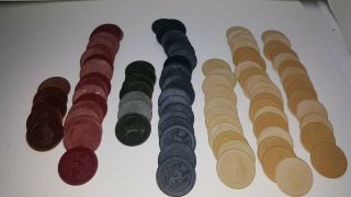 Antique Clay Poker Chips