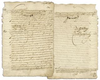 Don Luis De Velasco,  Marques De Salinas Document Signed