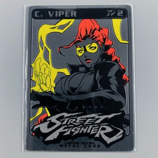 In Hand Sdcc 2019 Udon Street Fighter Metal Cards C.  Viper Limited Edition