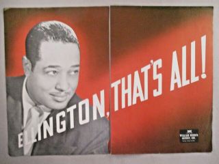 Duke Ellington Double - Page Print Ad - 1944