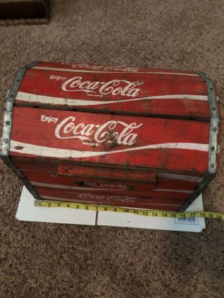 RARE Vintage COCA COLA Wooden Crate Chest Box 3