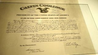 Calvin Coolidge - Civil Appointment Signed 01/15/1929 Weissport Pa Boies M Hoyer