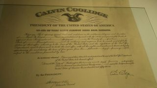 Calvin Coolidge - Civil Appointment Signed 01/15/1929 Weissport PA Boies M Hoyer 7