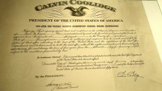 Calvin Coolidge - Civil Appointment Signed 01/15/1929 Weissport PA Boies M Hoyer 8