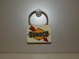 Vintage Sunoco Key Chain Ring Sample