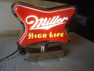 Rare Antique Miller High Life Beer Light Bar Sign Man Cave Box