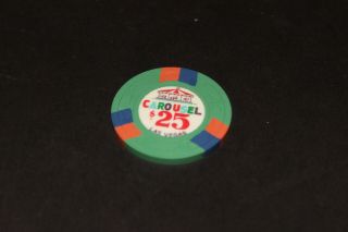 Rare Carousel $25 Casino Chip Las Vegas Rated J