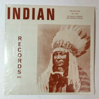 Indian Records Inc.  Ir 1191 " Sioux Songs (standing Rock) " Vinyl Lp -