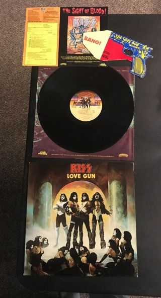 Kiss Love Gun Lp With Insert & Flyer & Kiss Love Gun 1977 Complete