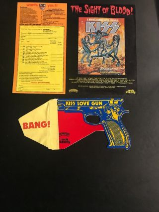 KISS Love Gun LP With INSERT & FLYER & KISS LOVE GUN 1977 Complete 8