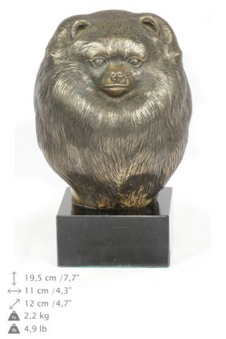 Pomeranian,  Dog Bust Marble Statue,  Artdog,  Ca