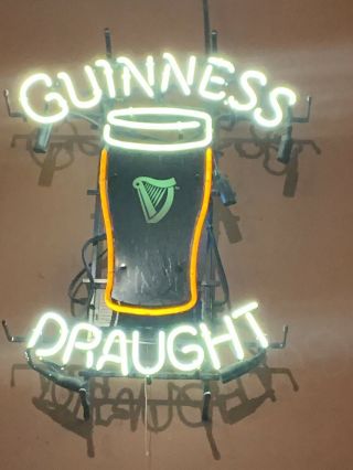 Guinness Beer On Tap Irish Neon Light Up Sign Pint Glass Bar Game Room Pub