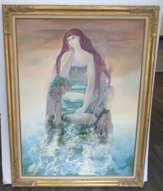 Jarmila Maranova Oil On Canvas Painting Signed Framed 36 " X 48 "