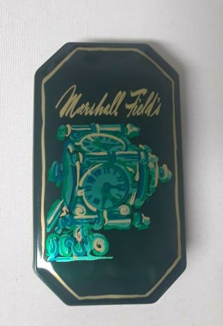 Vintage 1995 Marshall Fields,  Frango Mints Empty Iconic Green 16oz.  Tin