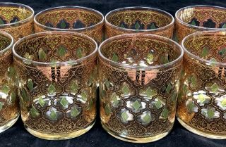 8 Culver Valencia Double Old Fashioned Whiskey Glasses On The Rocks Barware 3