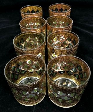 8 Culver Valencia Double Old Fashioned Whiskey Glasses On The Rocks Barware 8