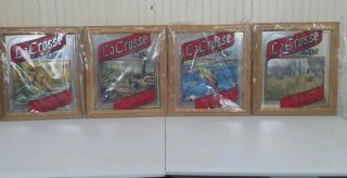 2002 Lacrosse Lager Beer Mirrors Wild Life Set 4 Nos