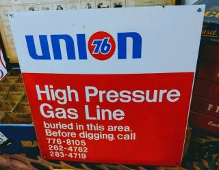 Porcelain Union Oil Pipeline Oil Well Lease Sign