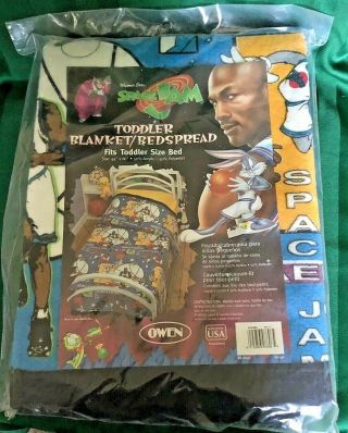 , Space Jam Toddler Blanket Bedspread,  Michael Jordan,  Looney Tunes
