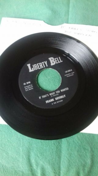 Northern Soul Frank Beverly If Thats What You Wanted 70s Press