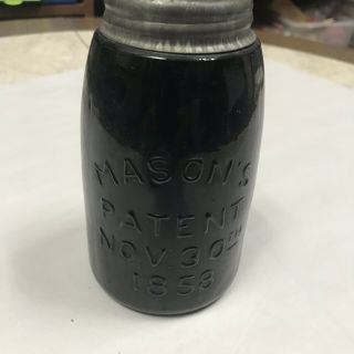 Early Amber - Black Masons Canning Fruit Jar 5