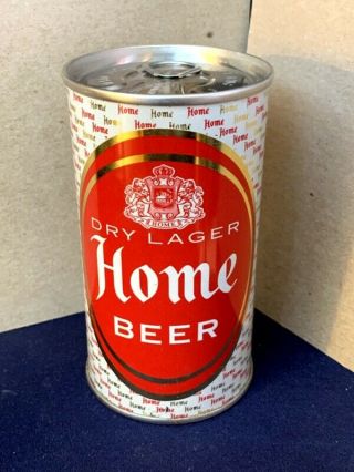 Home Dry Lager Pull Tab Beer Can,  Drewry 