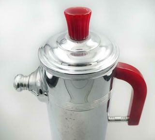 Keystonwear Art Deco Cocktail Shaker (Red Bakelite) 5