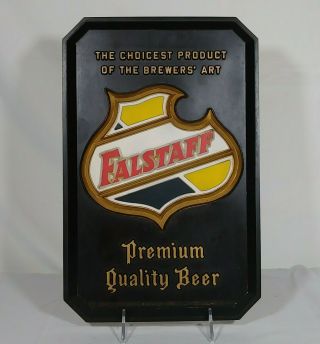 Old Falstaff Beer 3 - D Back Bar Display Sign Brewing St Louis Mo Omaha Ne Brewery