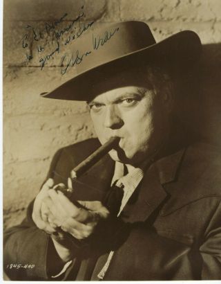 American Film Director,  Actor,  Writer Orson Welles,  Autographed Studio Photo.