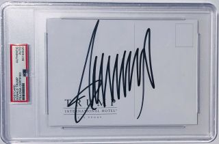 Psa/dna President Donald Trump Signed Autographed Make America Great Postcard