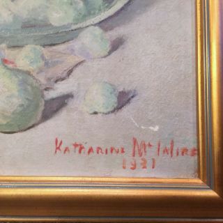 1931 KATHARINE MCINTIRE (NY,  AMERICAN 1880 -) IMPRESSIONIST STILL LIFE PAINTING 4