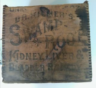 Dr.  Kilmer ' s Swamp - Root Kidney,  Liver,  & Bladder Medicine Wooden Box,  Bottle 2