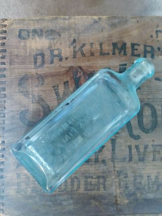Dr.  Kilmer ' s Swamp - Root Kidney,  Liver,  & Bladder Medicine Wooden Box,  Bottle 4