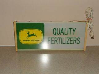 1960s John Deere Lighted Fertilizers Dealership Sign