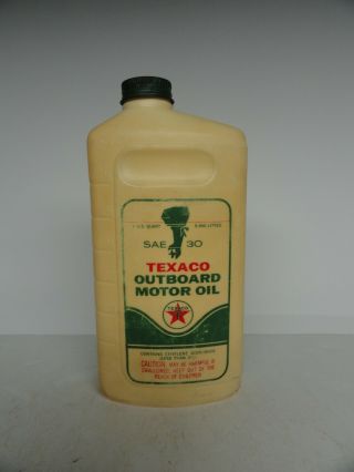 1965 Texaco Plastic Empty Quart Outboard Oil Can