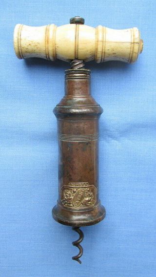 Antique Dowler Patent Thomason Type Two Stage Mechanical Corkscrew
