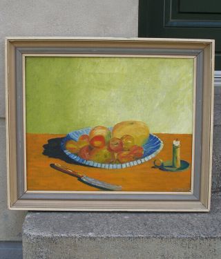 The Last Meal Of Van Gogh.  Fine Still - Life With Bread And Fruits.  Signed.