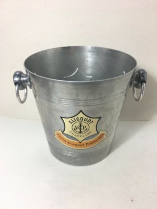 Vintage Aluminum Veuve Clicquot Ponsardin Champagne Ice Bucket/cooler - France