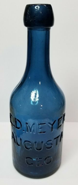 E.  D.  Meyer Soda Augusta,  Ga 1845 Iron Pontil,  Almost Perfect Example
