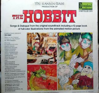 THE HOBBIT J.  R.  R.  Tolkien Disneyland 3819 Rankin / Bass w/ Booklet 2