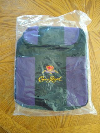 Crown Royal Insulated Tote Bag Lunch Bag Soft Sided Cooler Purple Black Logo