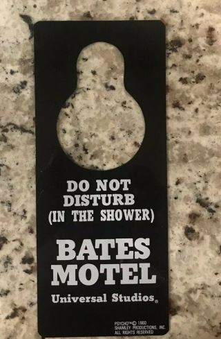 Bates Motel Do Not Disturb Sign