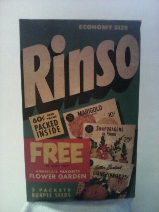Vintage Rinso Laundry Soap Box