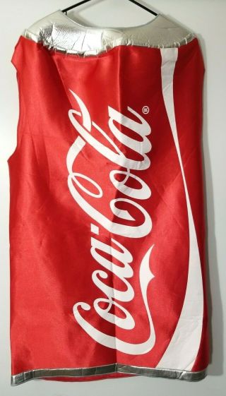 Coca Cola Can Of Soda Pop Adult Costume Red Silver One Size Fits Most