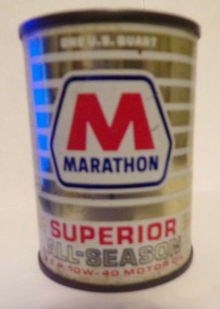 Vintage Marathon Oil Can Bank