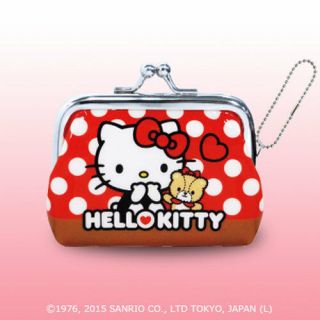 Sanrio Hello Kitty Clasp Wallet Coin Small Mini Bag Polka Dot Japan