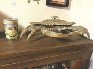 Very Rare Giant Brass Crab With Storage