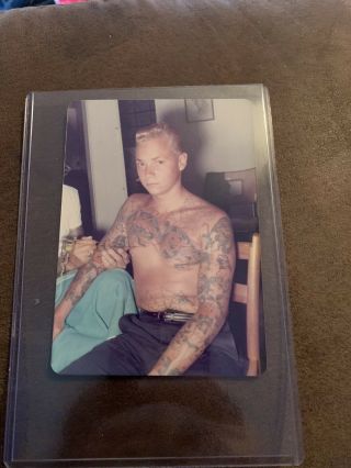 Paul Rogers Tattoo Candid Client Signed Photo Signed Paul Rogers