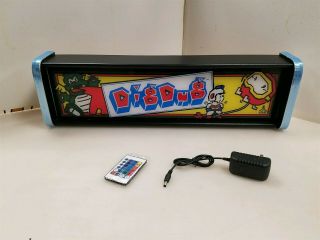 Dig Dug Marquee Game/rec Room Led Display Light Box