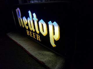 1950 ' s RedTop Beer Light Up Sign By Lackner Rotating Colors Cincinnati 10